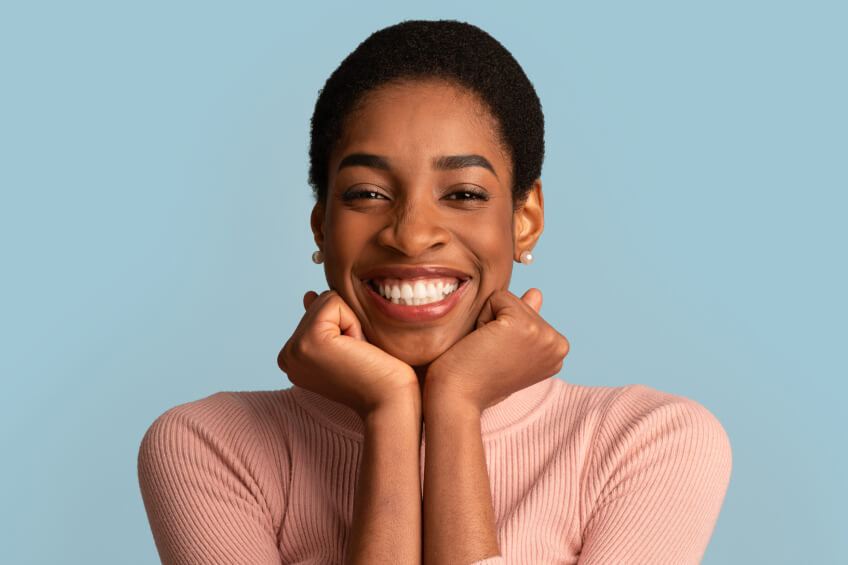 Woman smiling